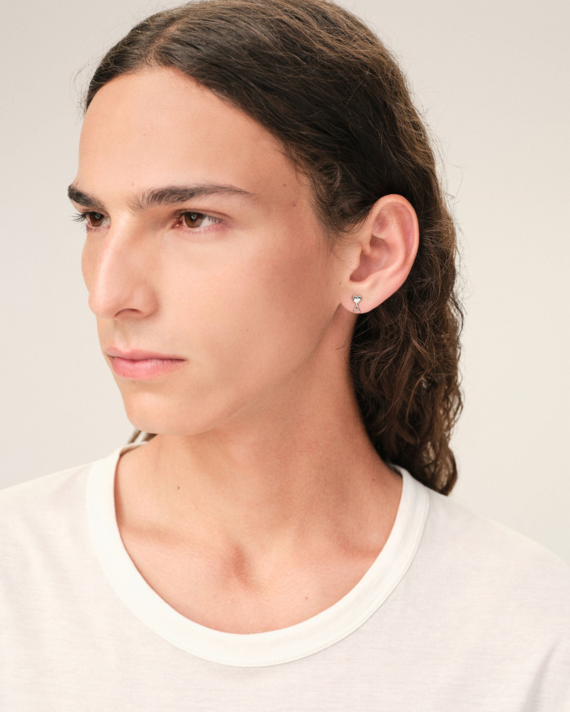 AMI Paris SILVER BRASS AMI DE COEUR HAMMERED EARRINGS outlook