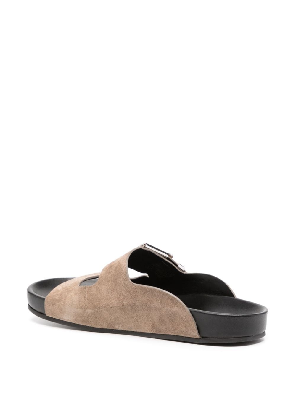 side-buckle leather sandals - 3