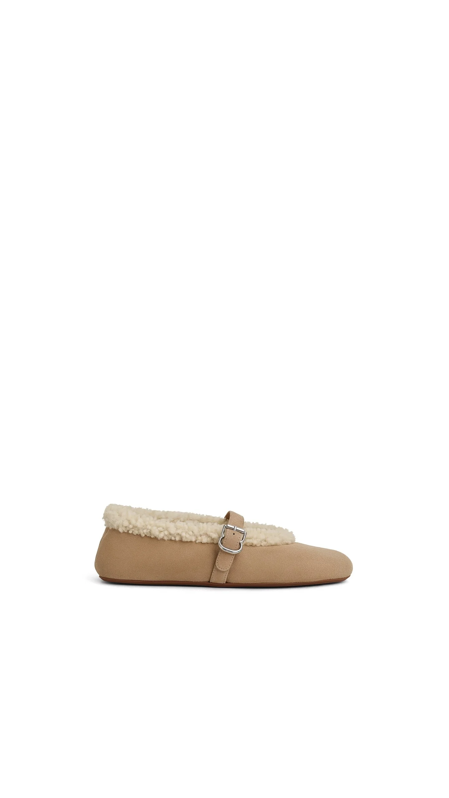 BALLET FLATS IN MERINO SHEARLING - 1