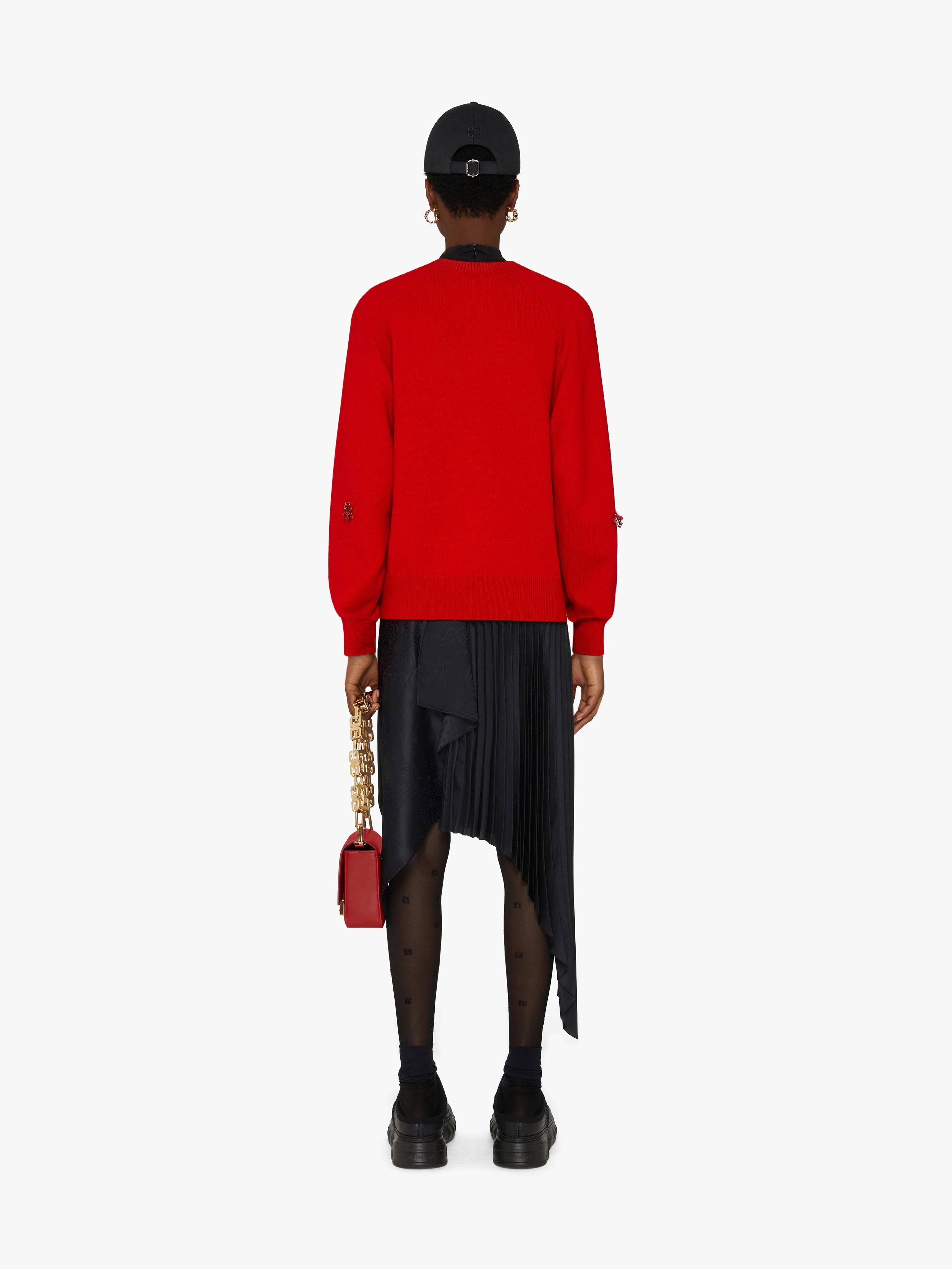 SWEATER IN WOOL AND CASHMERE WITH METALLIC EMBROIDERIES - 3