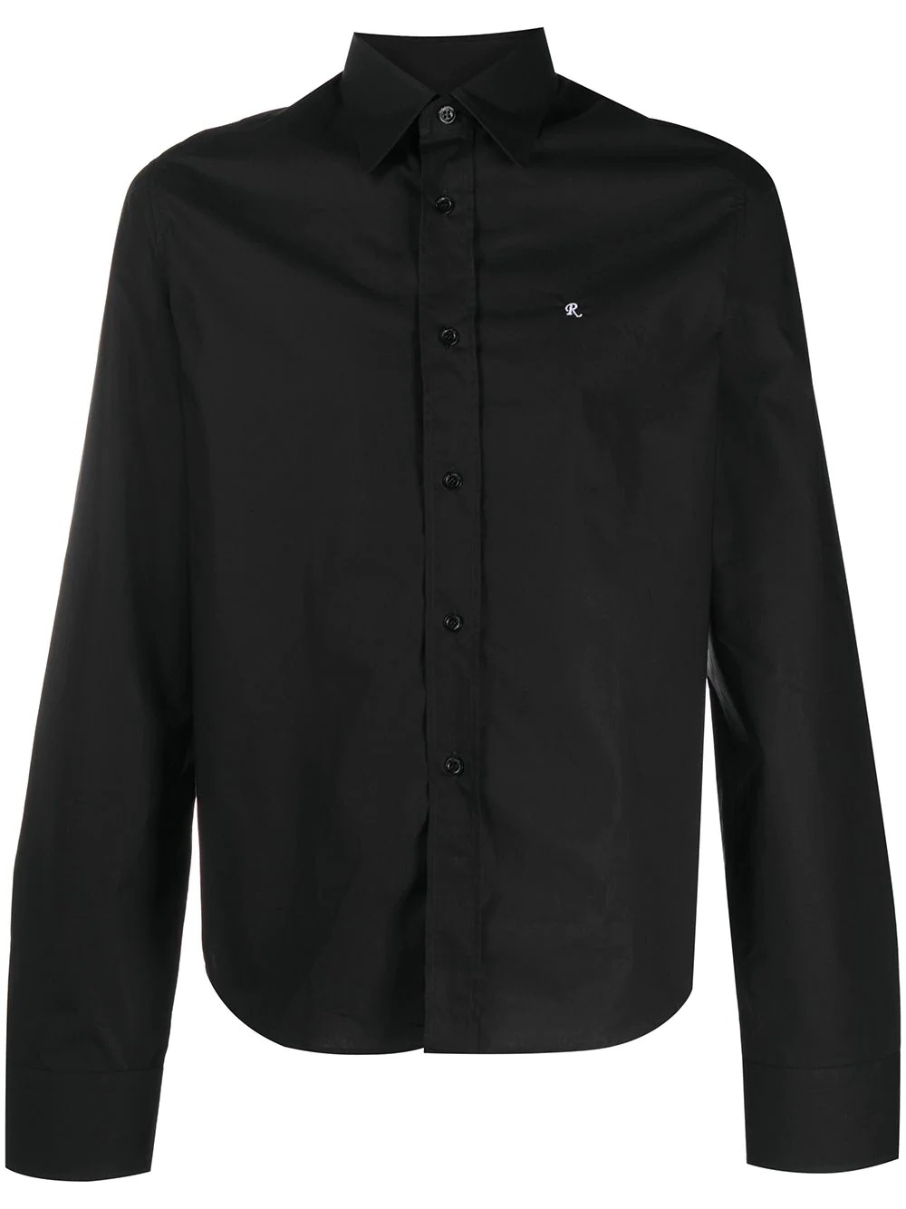 embroidered logo buttoned shirt - 1