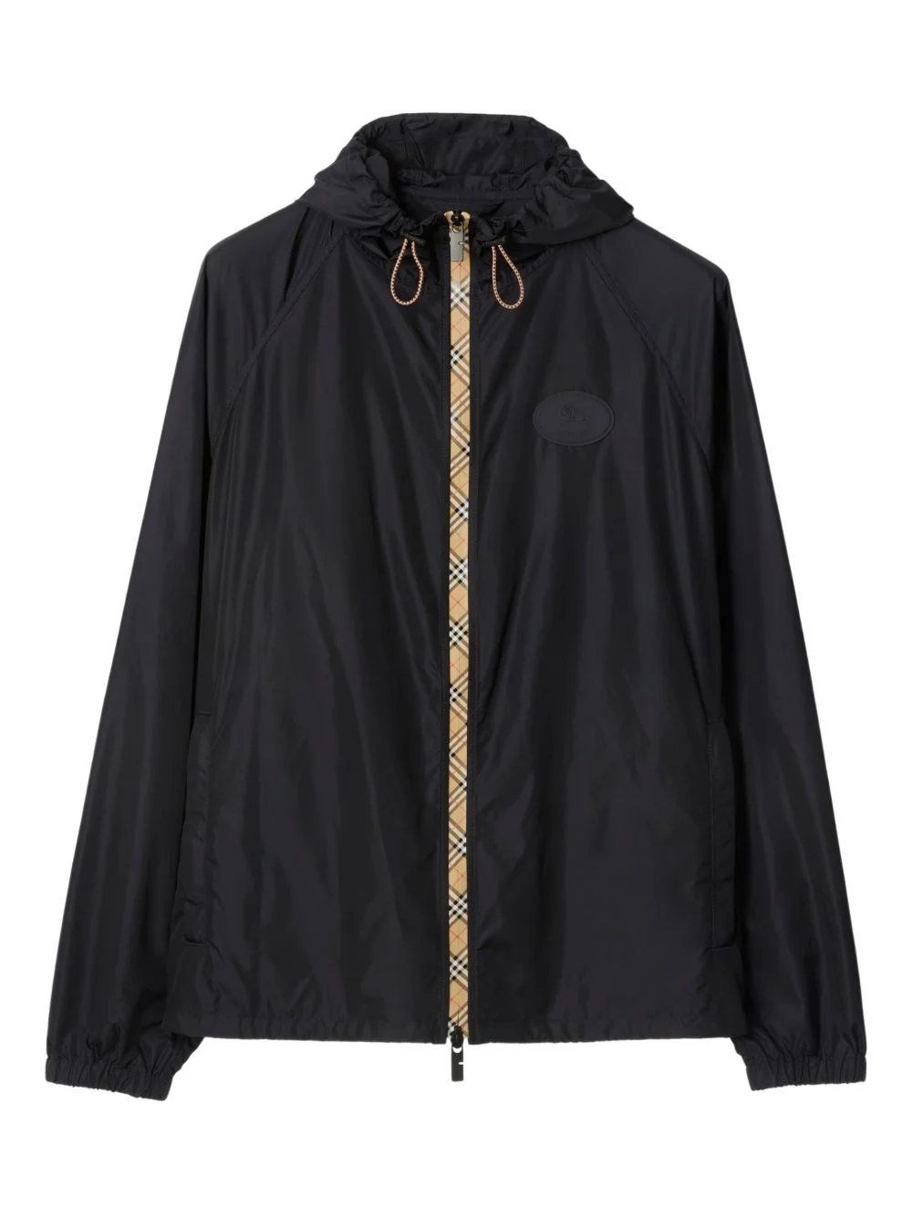 logo-patch hooded jacket - 1
