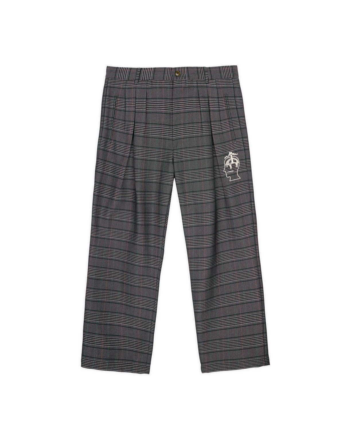 Brooks Brothers California Glen Check Pleated Trouser - Grey - 1