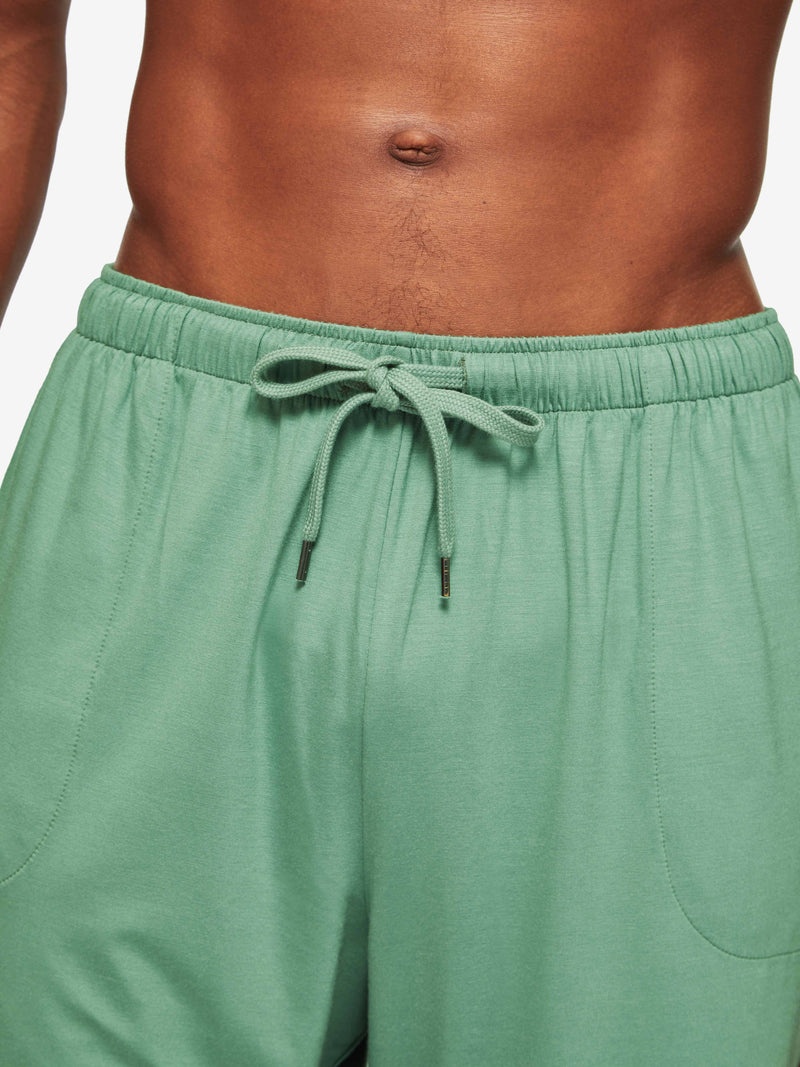 Men's Lounge Shorts Basel Micro Modal Stretch Sage Green - 2