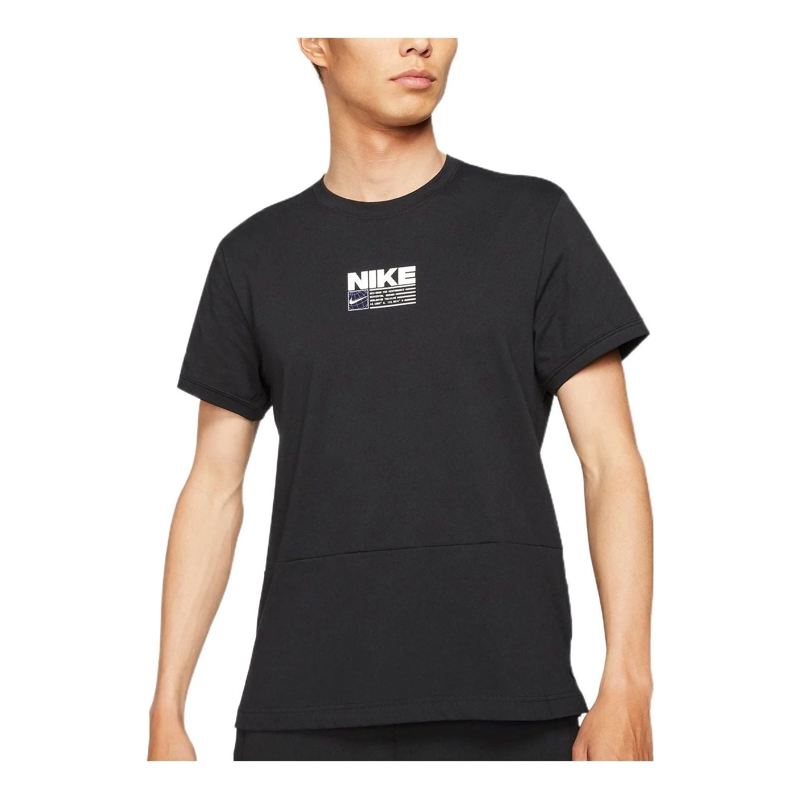 Men's Nike Minimalistic Alphabet Logo Printing Casual Short Sleeve Black T-Shirt CZ2575-010 - 1