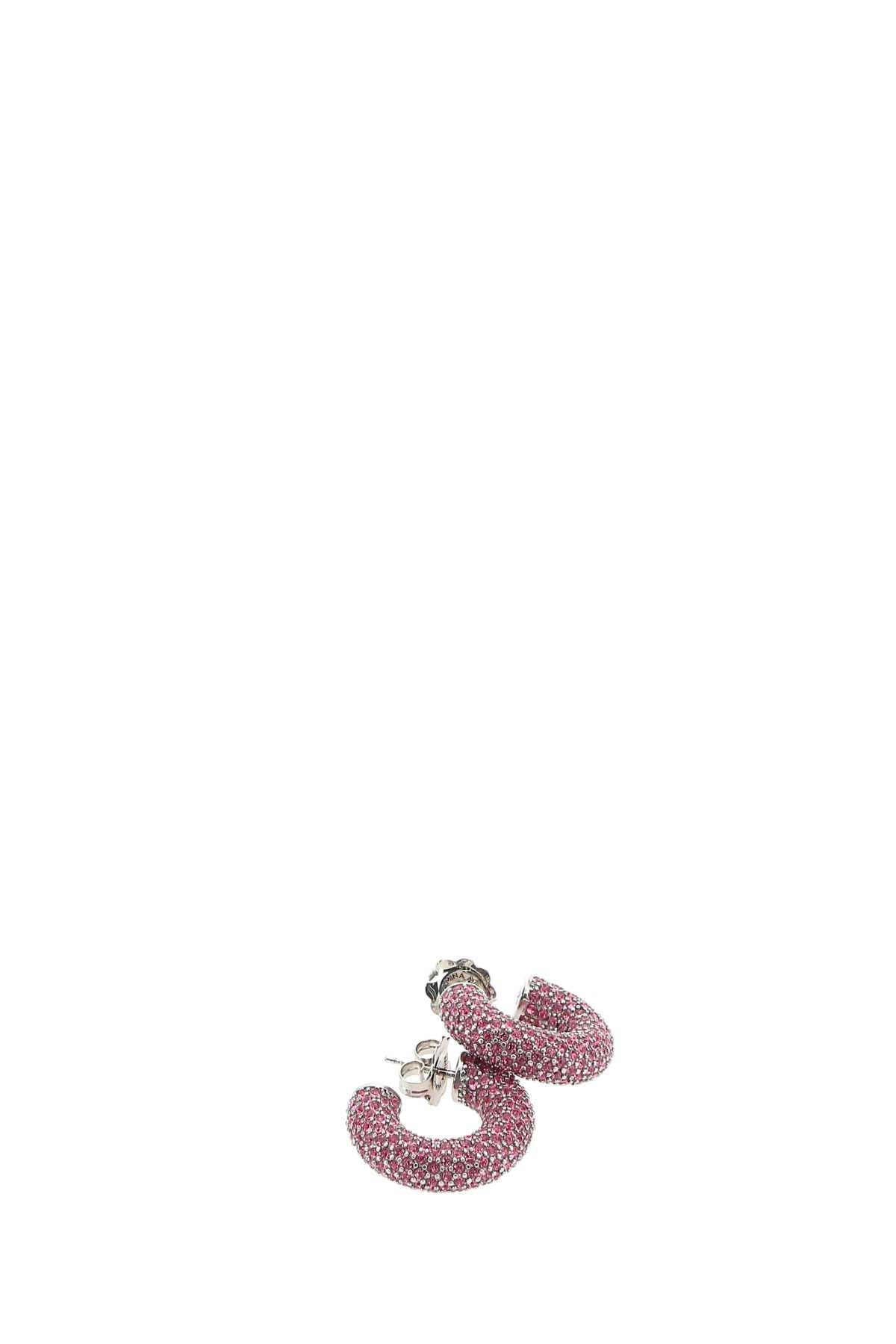 Amina Muaddi Women Embellished Metal Mini Cameron Earrings - 2