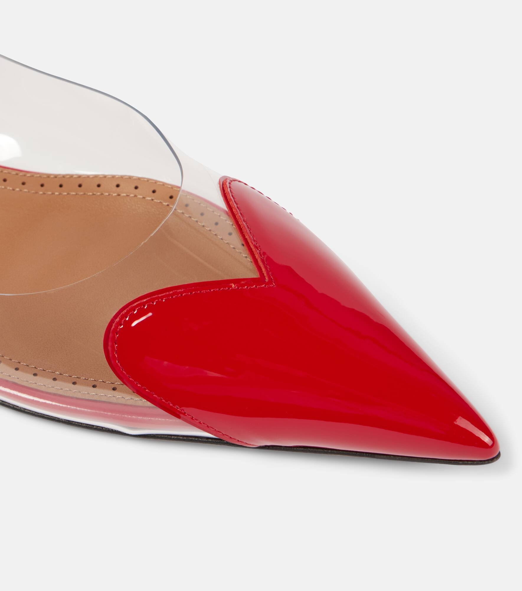 Le Cœur patent leather and PU slingback flats - 5