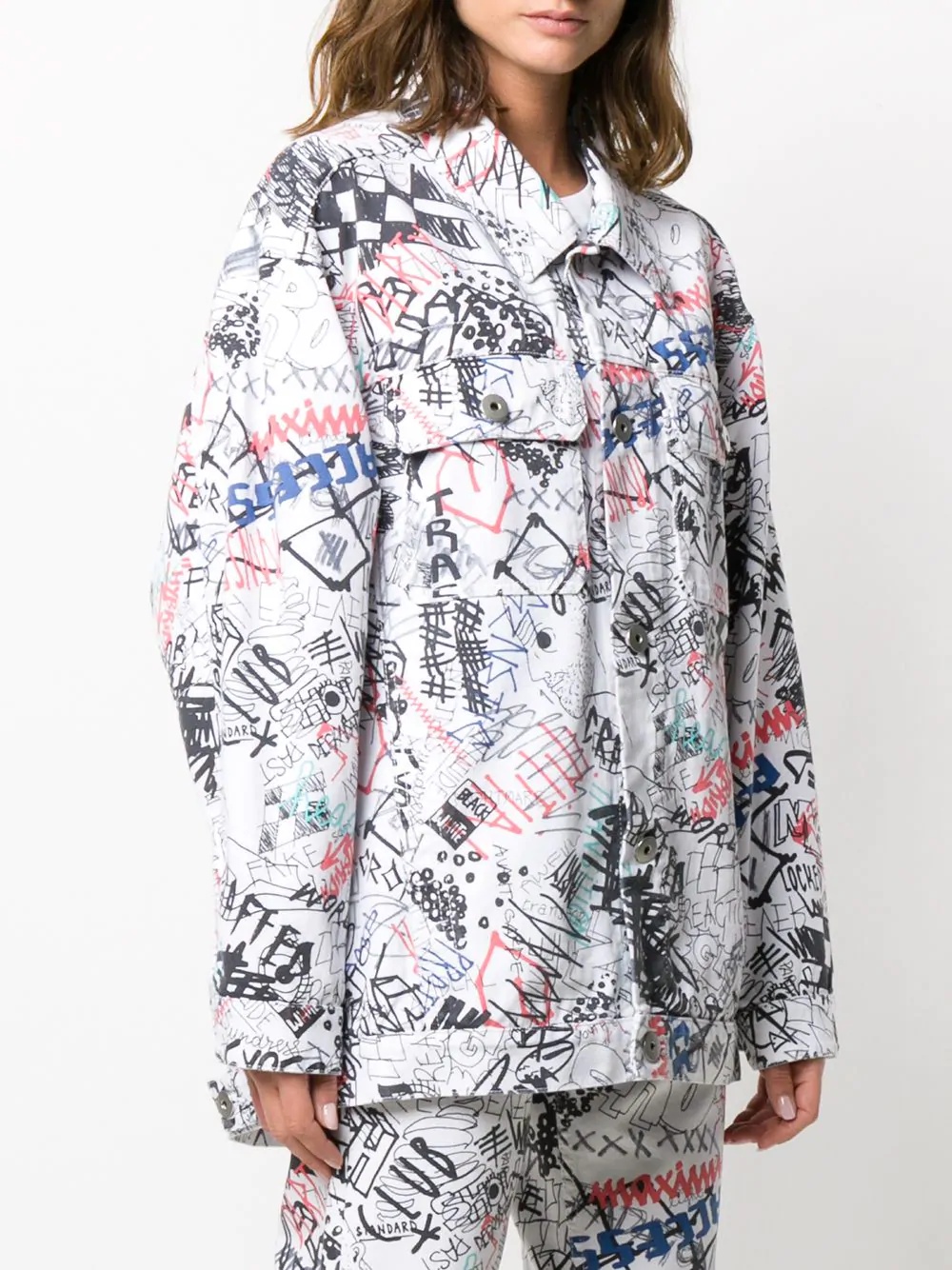 graffiti print jacket - 3