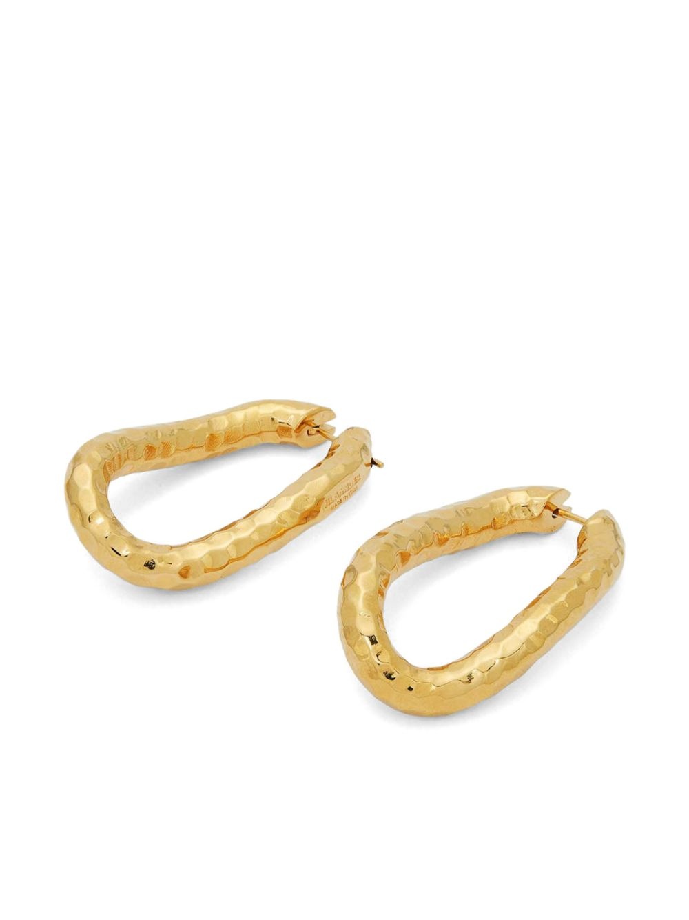 hammered hoop earrings - 2
