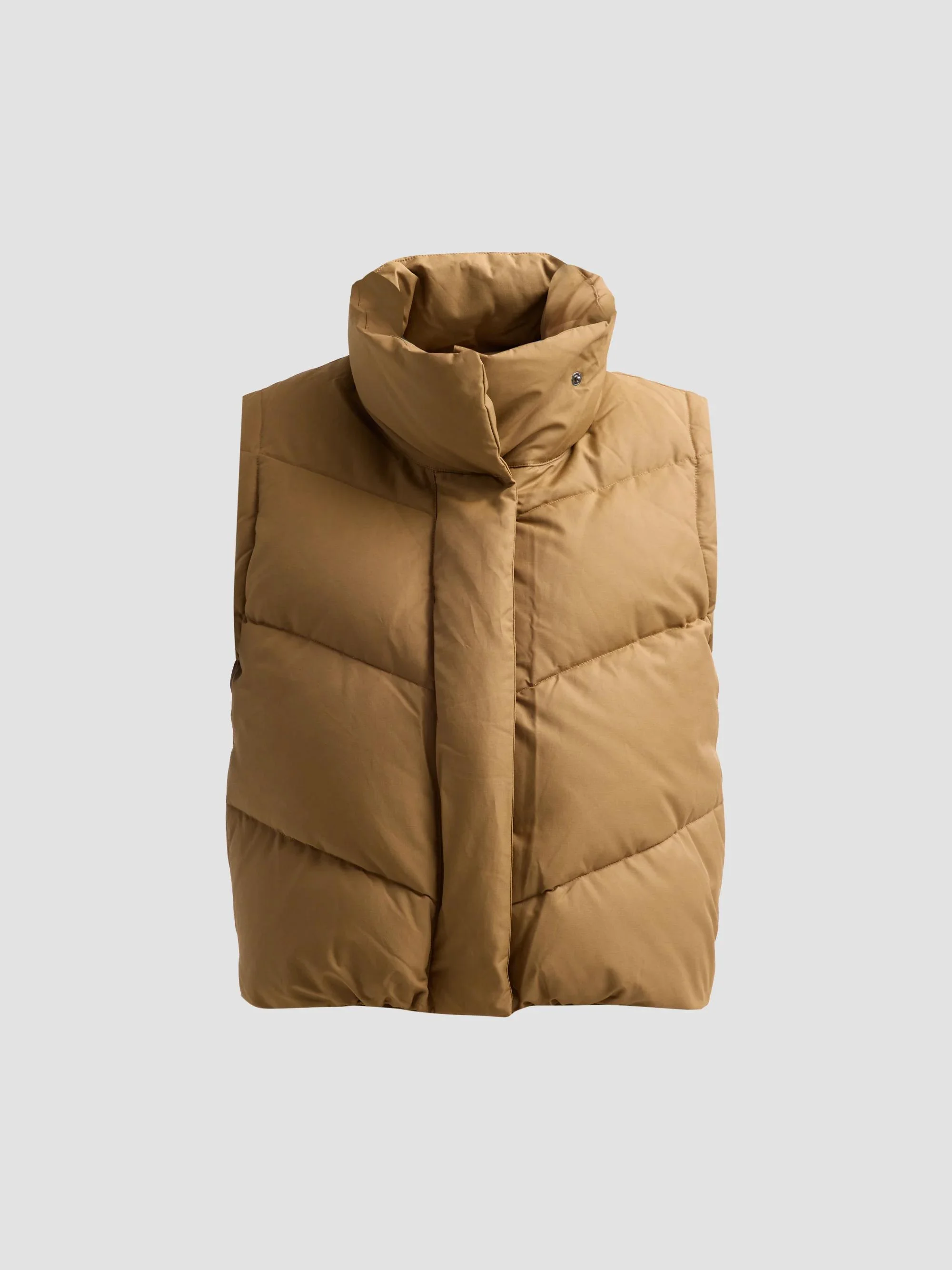 Women's Cotton-Blend Puffer Vest - Carafe - 1