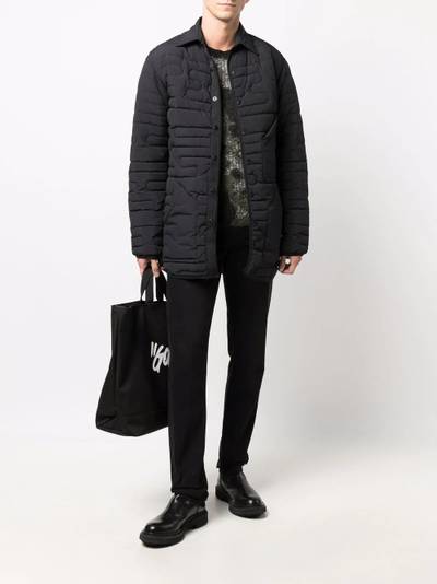 Y-3 press-stud quilted shirt jacket outlook