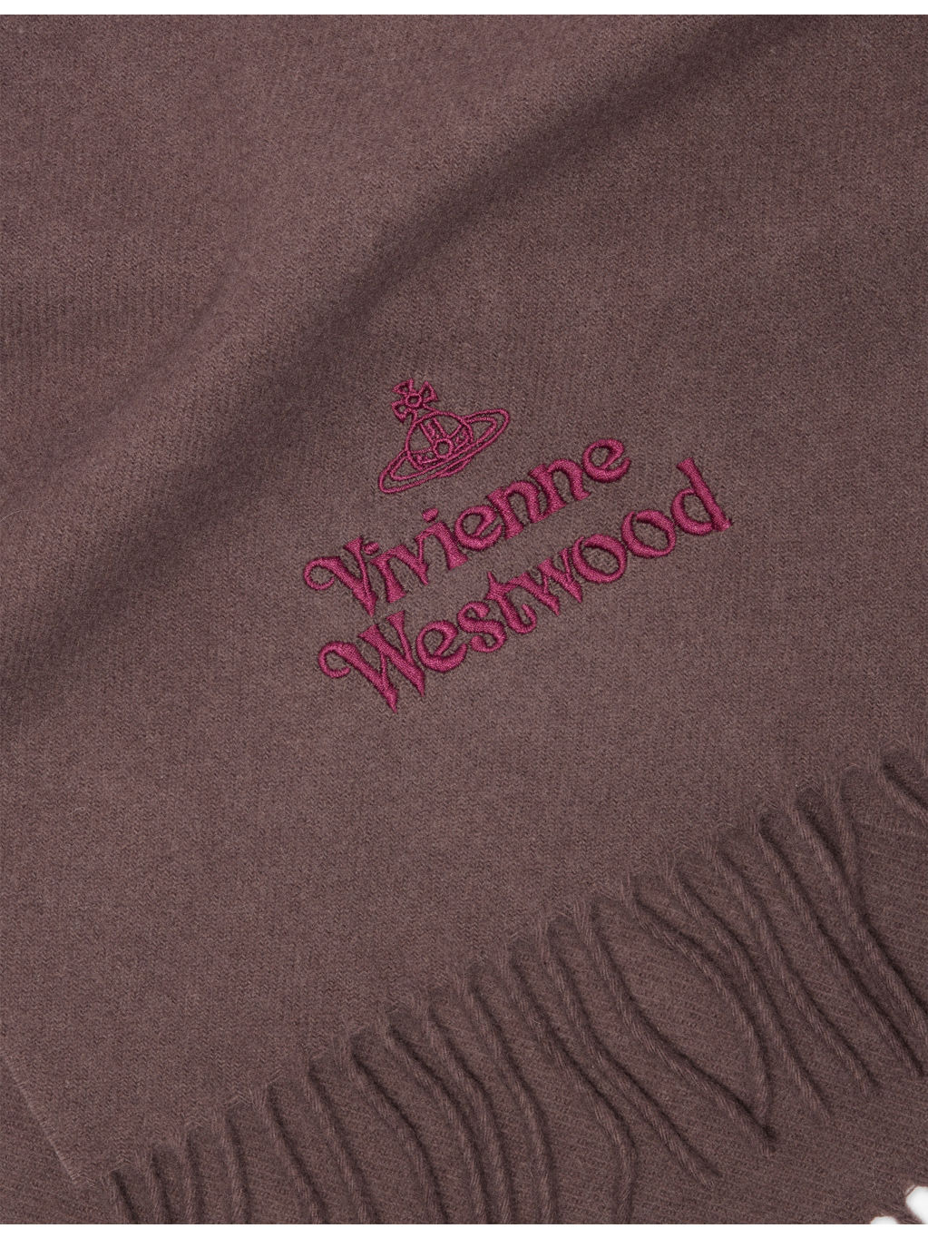 Embroidered Logo Wool Scarf - 2