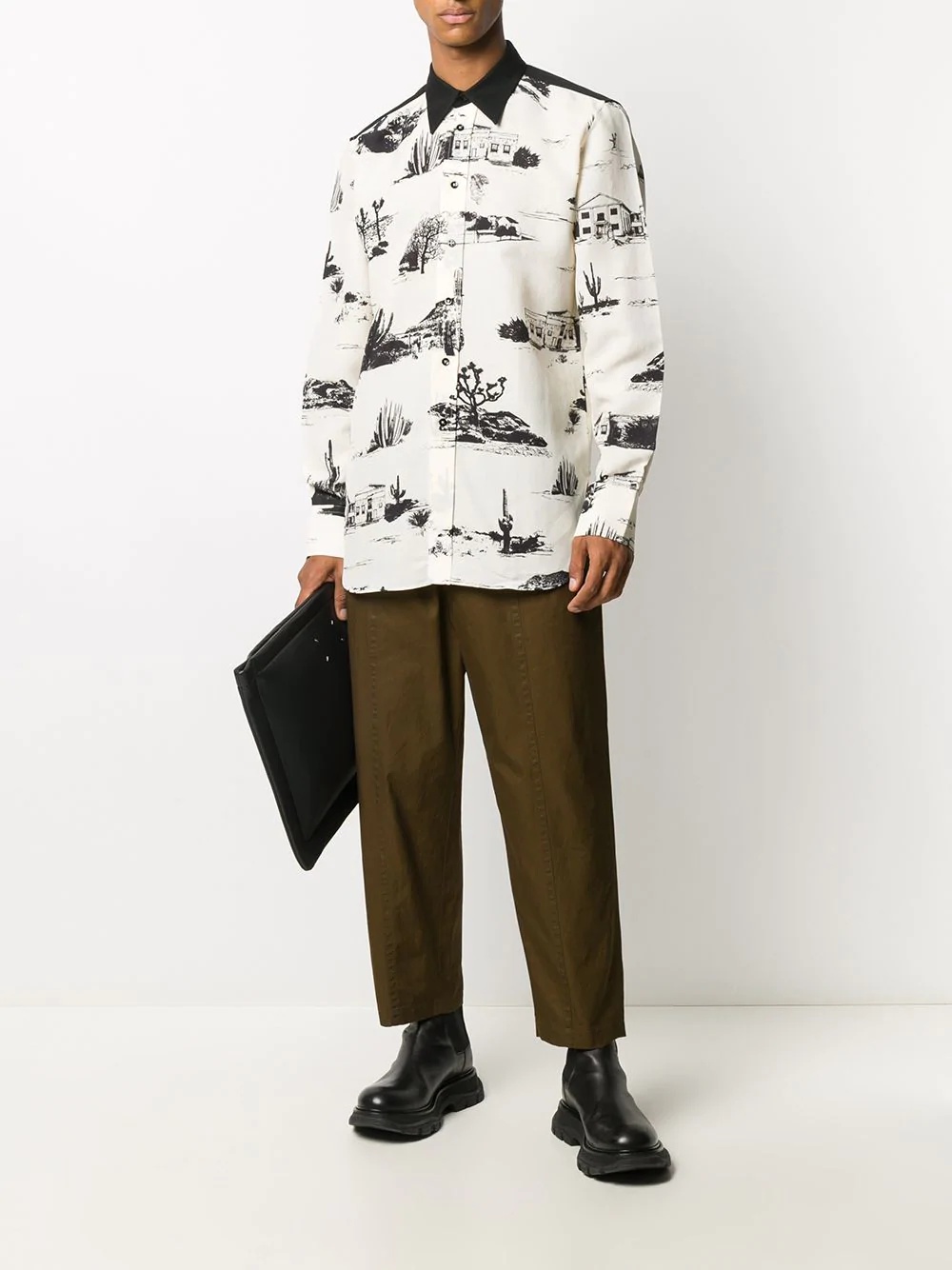 Western landscape-print shirt - 2