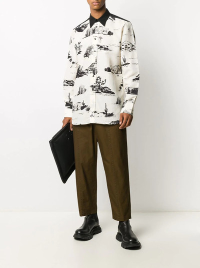 Jil Sander Western landscape-print shirt outlook