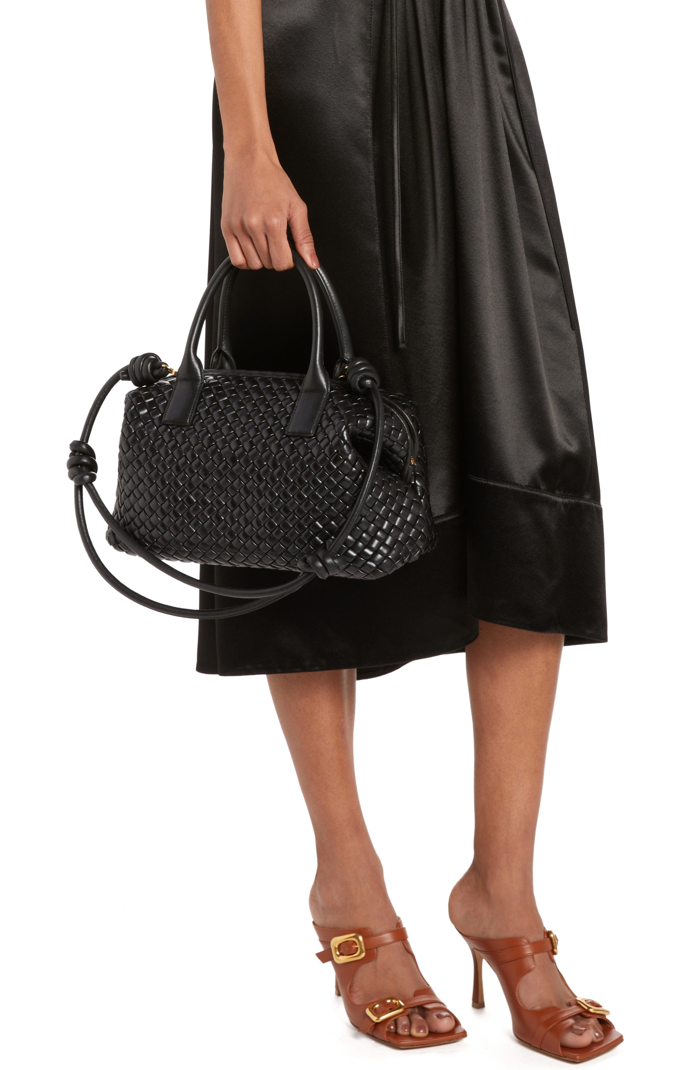 Bauletto Padded Intrecciato Leather Bowler Bag - 2