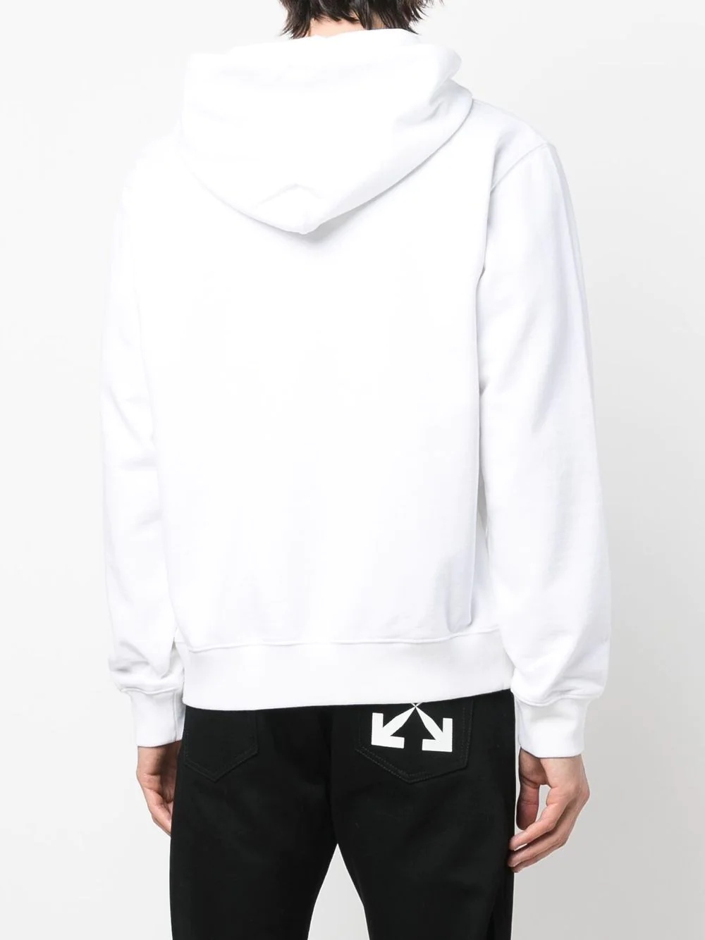 logo-embroidered cotton hoodie - 4