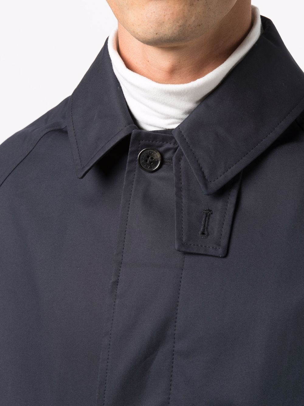 long-sleeve single-breasted coat - 5