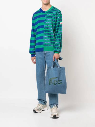 LACOSTE x A.P.C. logo-print tote bag outlook