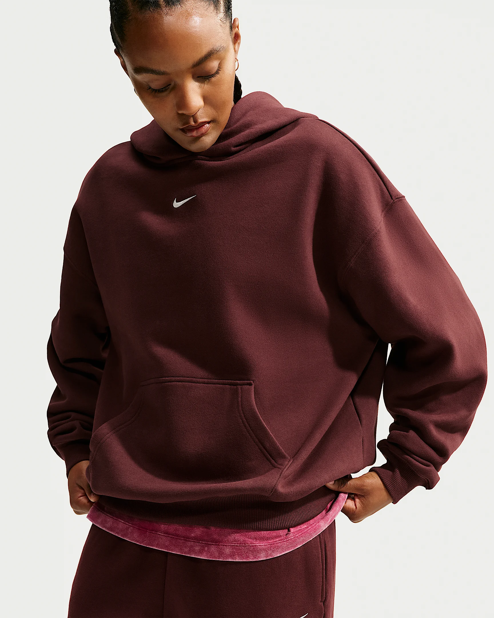 Nike Studio Fleece Medium Weight Women's Oversized Pullover Hoodie - 1