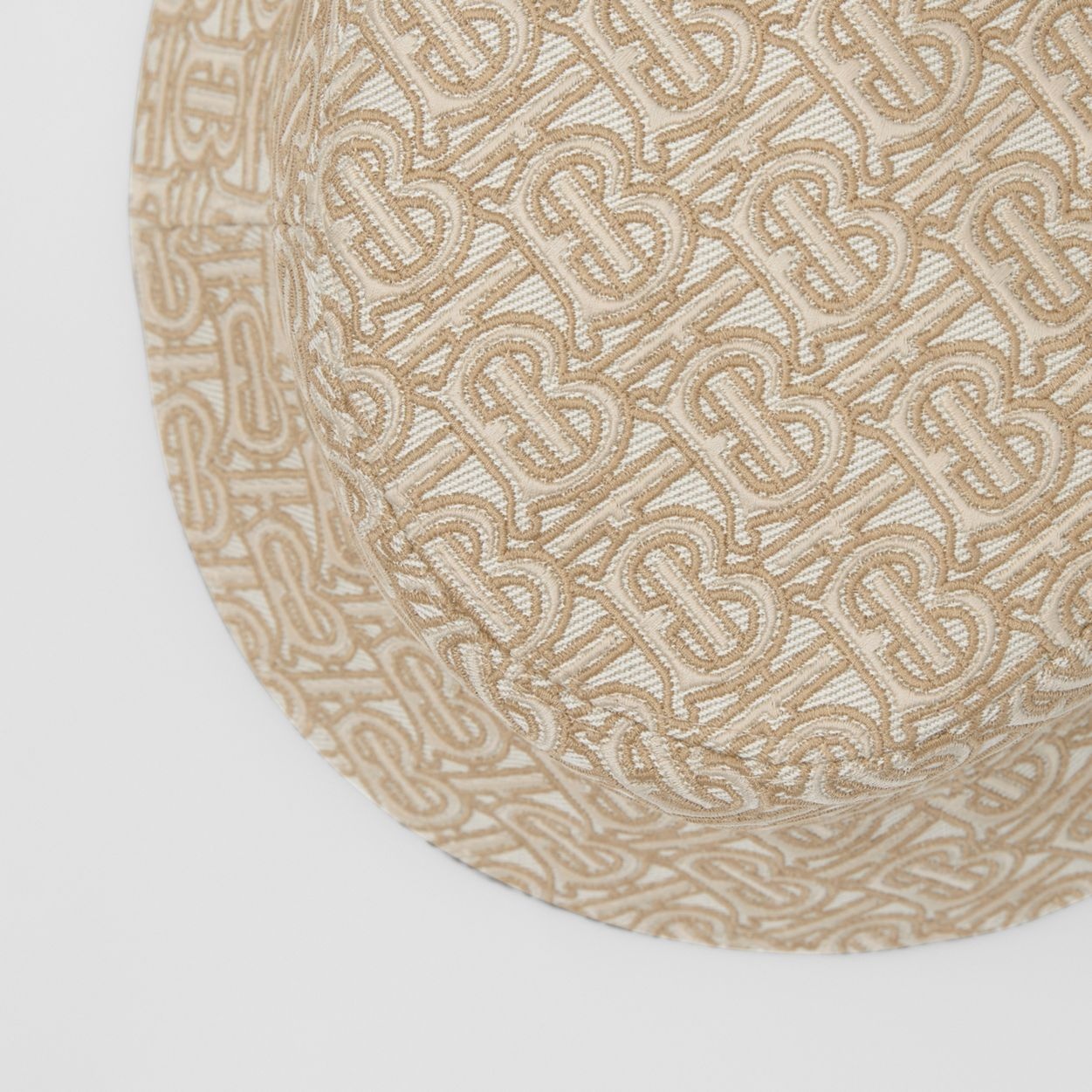Embroidered Monogram Linen Cotton Bucket Hat - 2