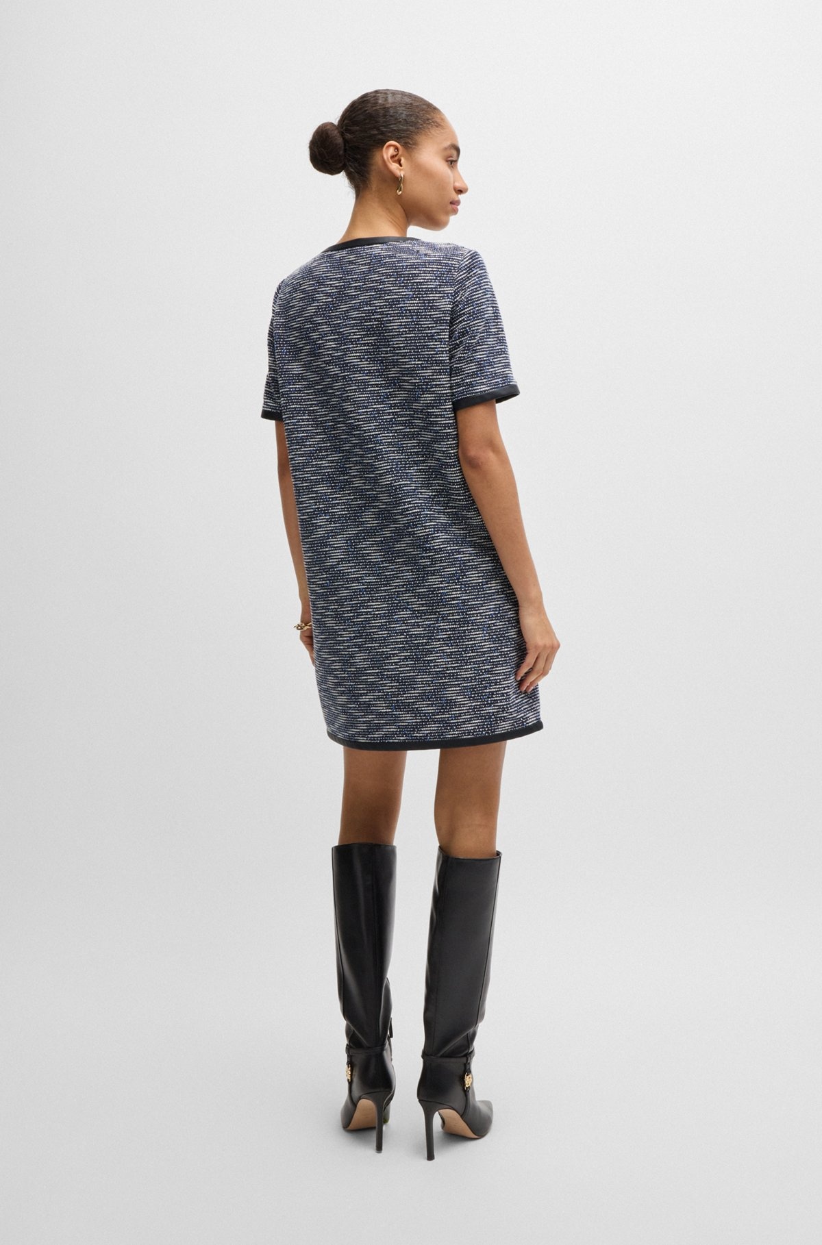 RELAXED-FIT DRESS IN TWEED - 4