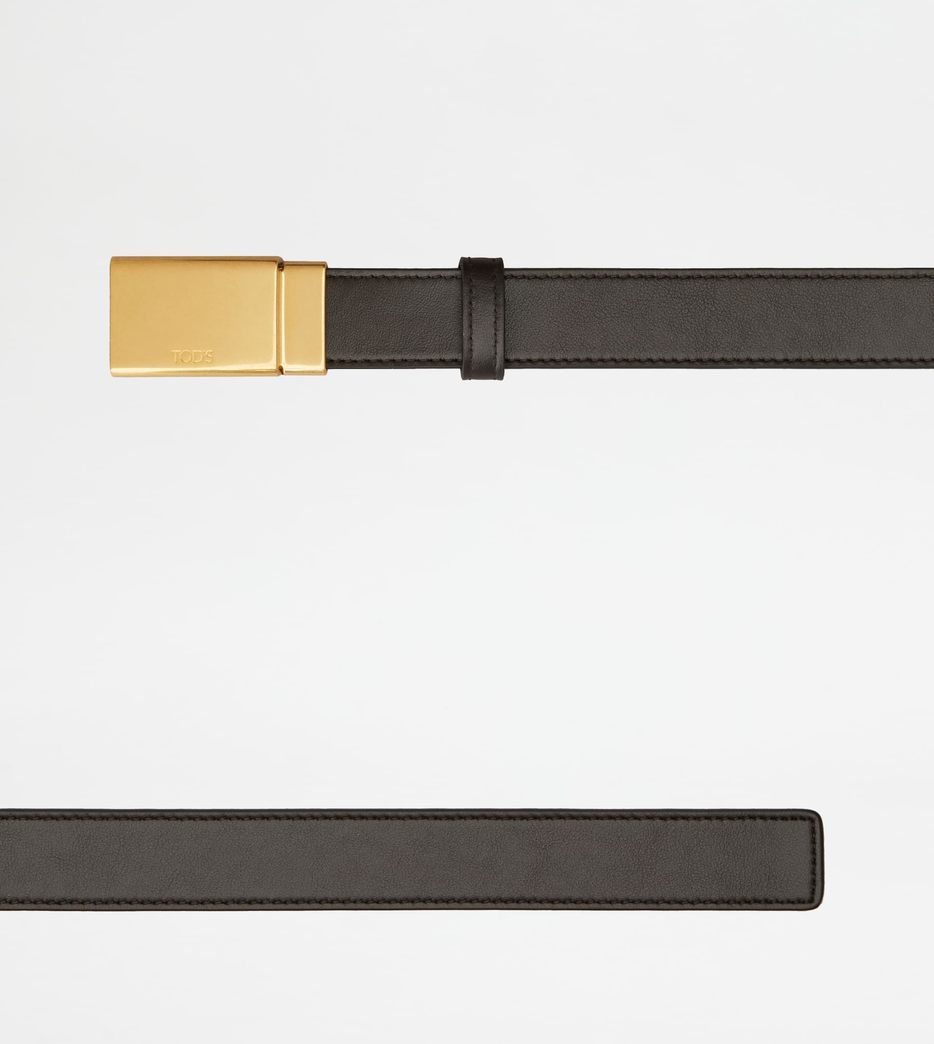BELT IN LEATHER - BROWN - 2
