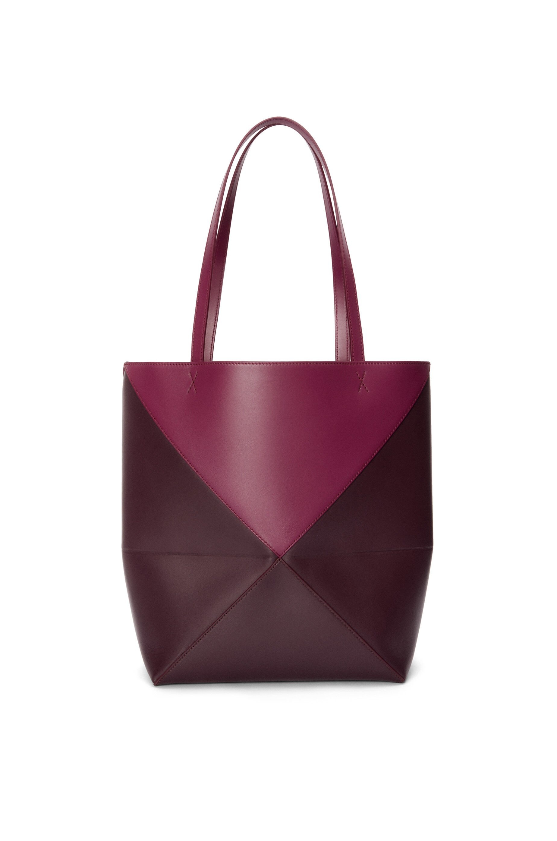 Puzzle Fold Tote in shiny calfskin - 7