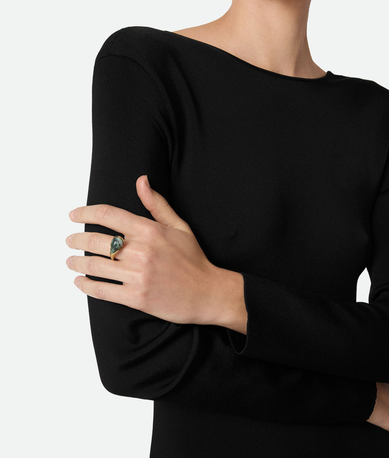 Bottega Veneta Small Drop Marble Ring outlook