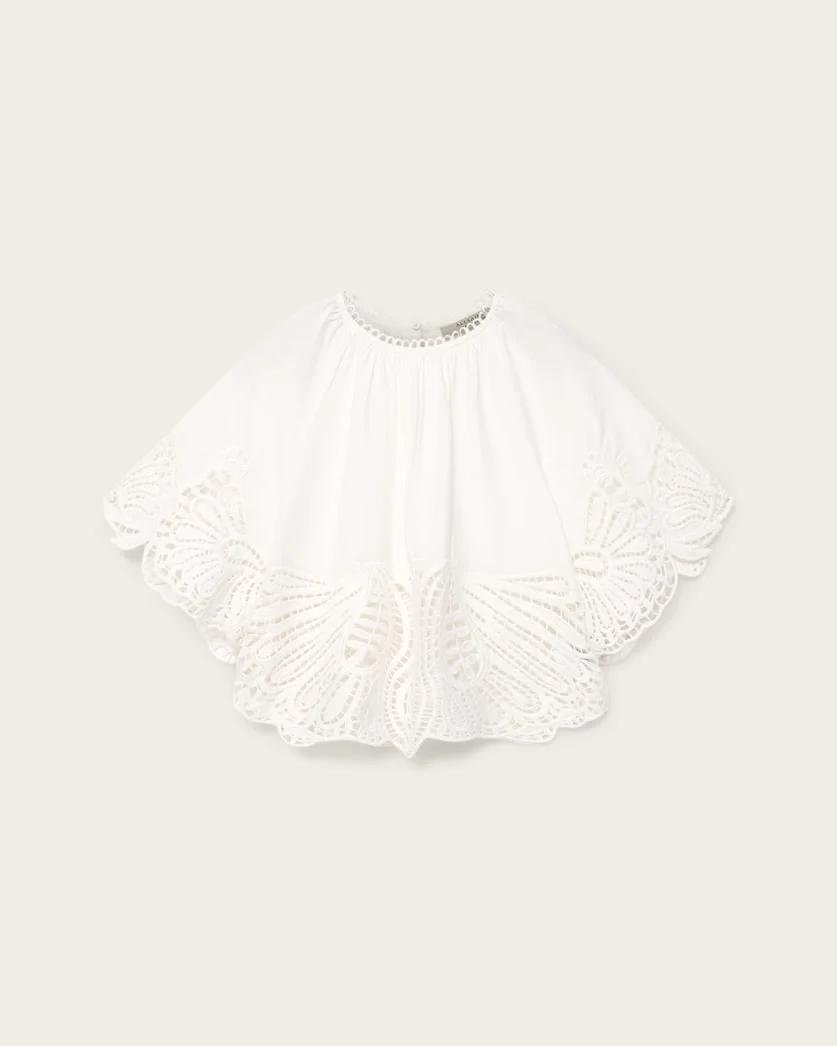 FEMI RELAXED FIT BRODERIE TOP - 1