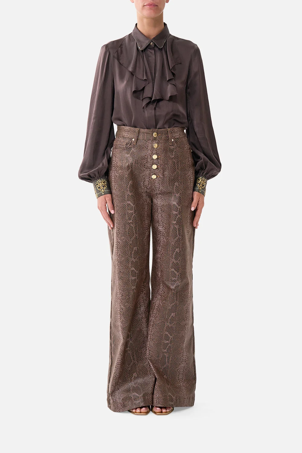 JENNA HIGH WAISTED FLARE DENIM - 1