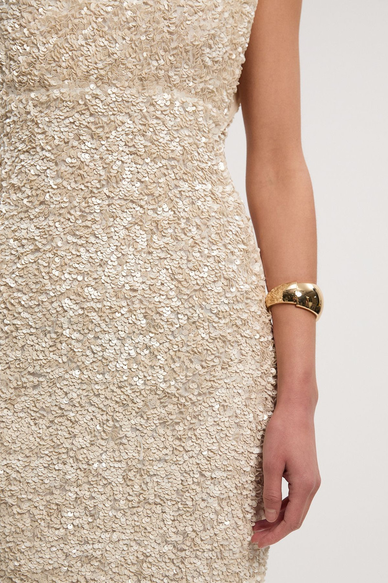 Textured Sequin Sleeveless Midi Dress 5
