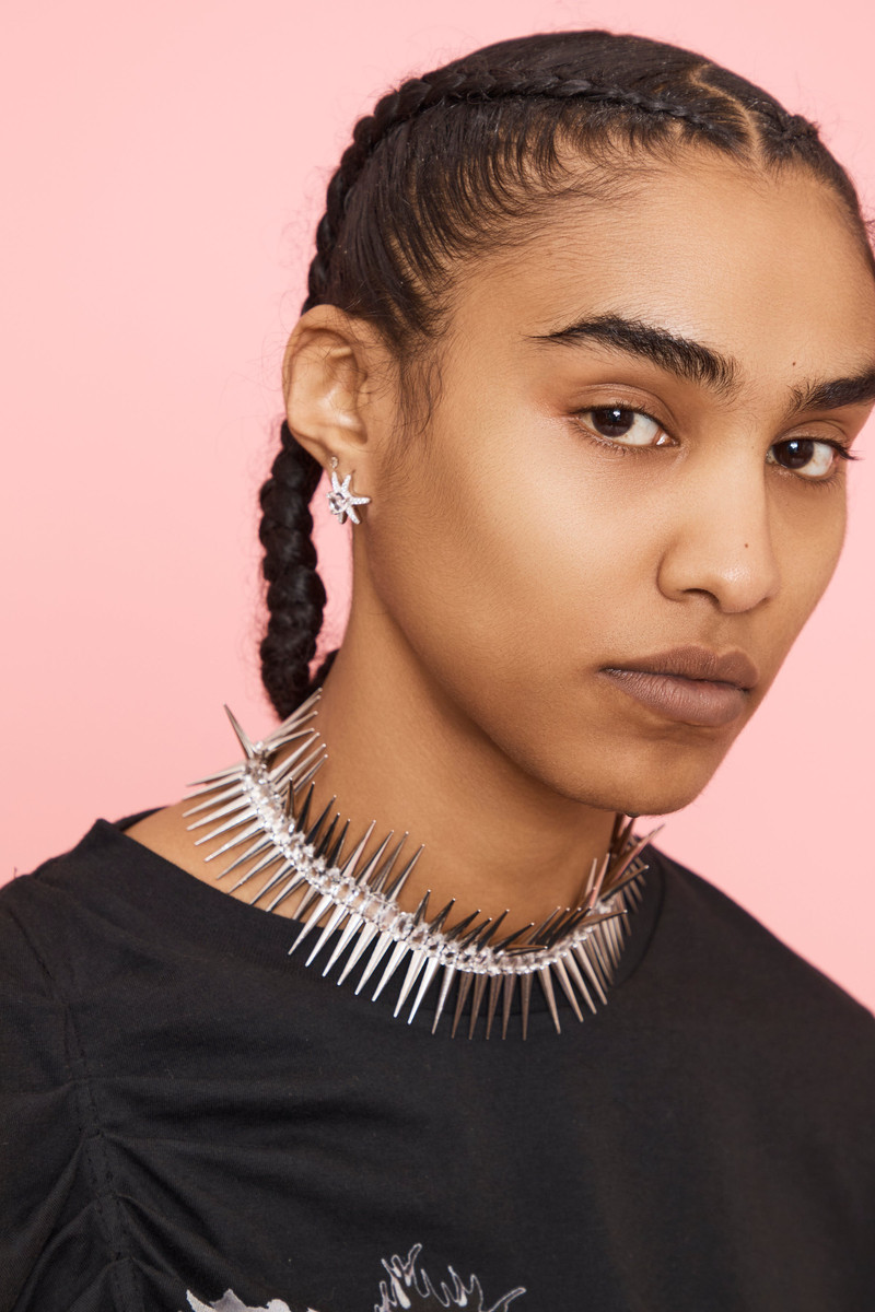 Collina Strada SILVER CLEAR ASTER EARRINGS outlook