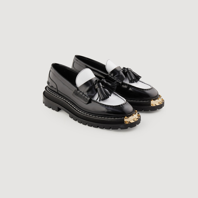 Sandro Thick-soled leather loafers outlook