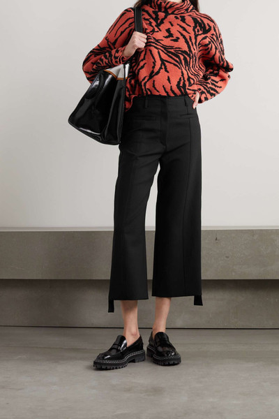 Proenza Schouler Cropped paneled wool-blend straight-leg pants outlook