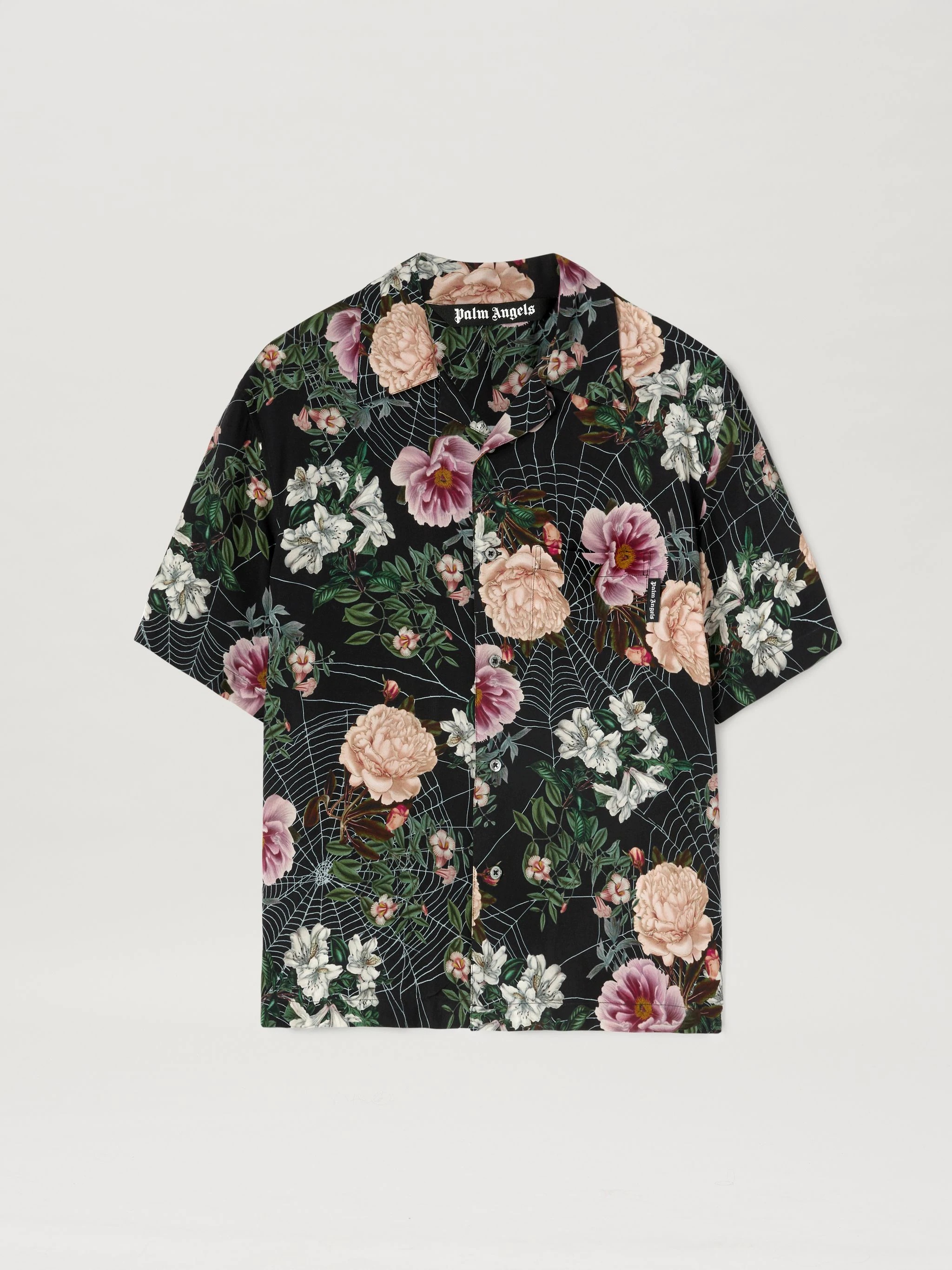 FLOWERS PRINT BOWLING SHIRT - 1