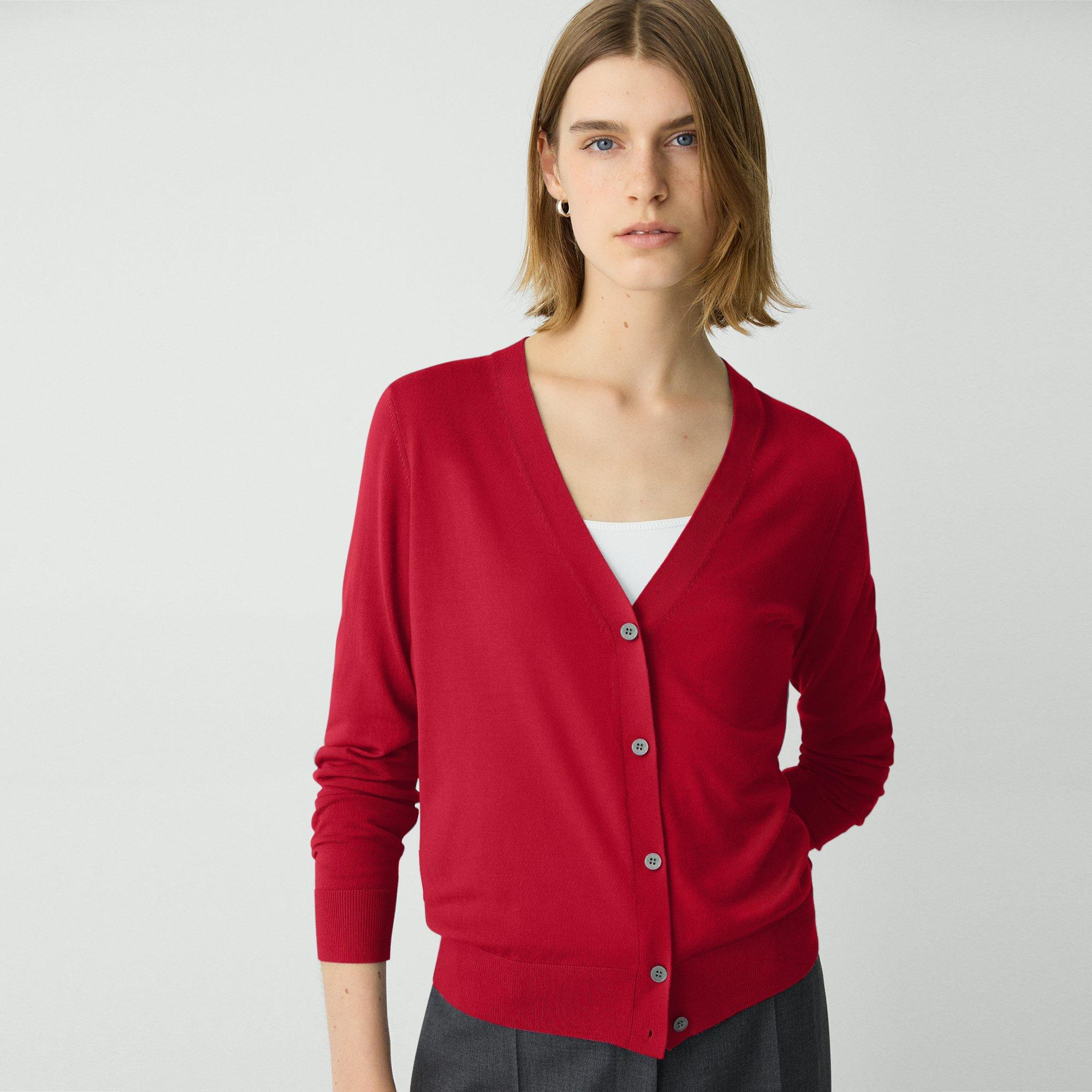 V-Neck Cardigan in Regal Wool - 5