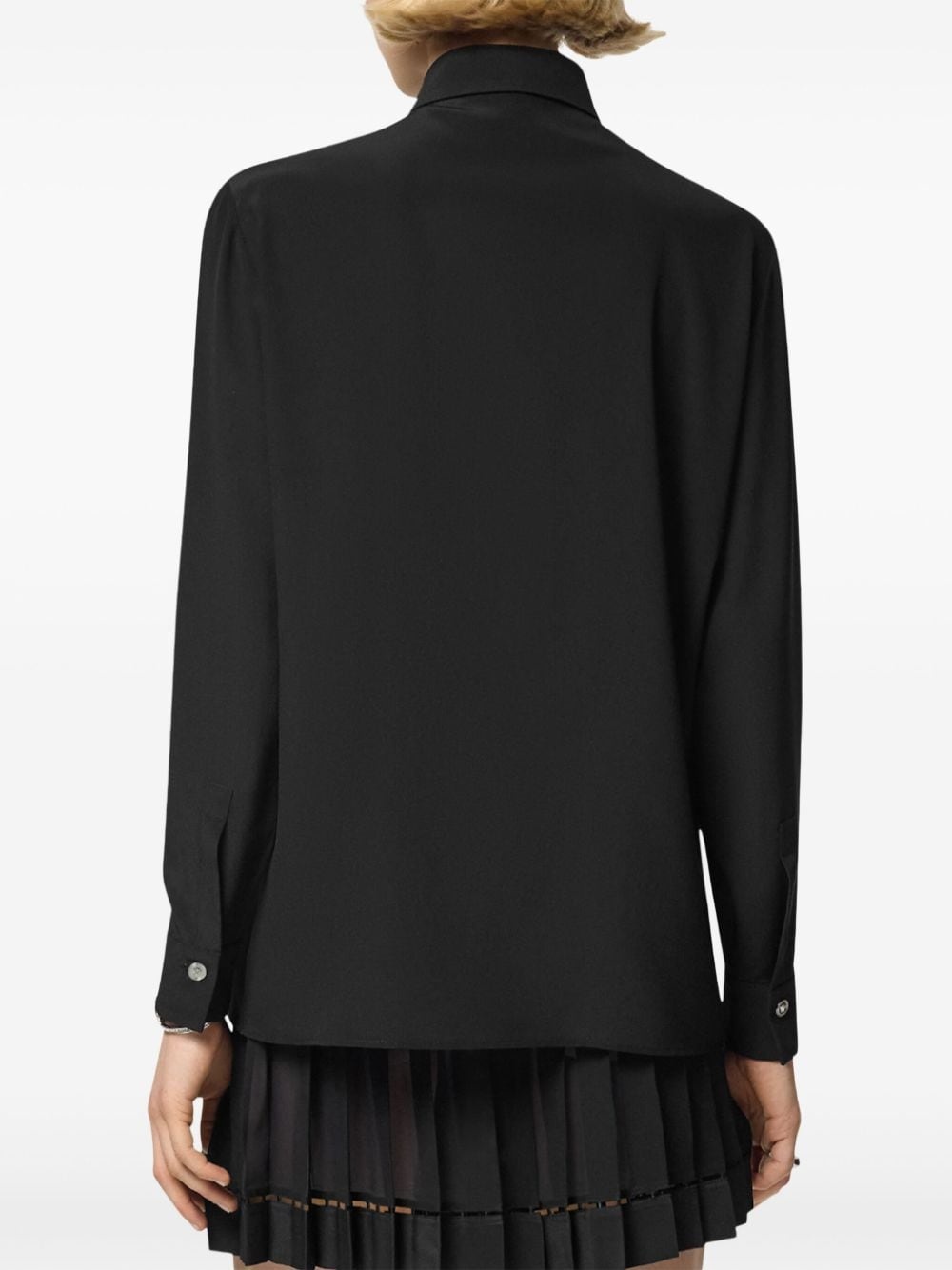 ruffled silk shirt - 4