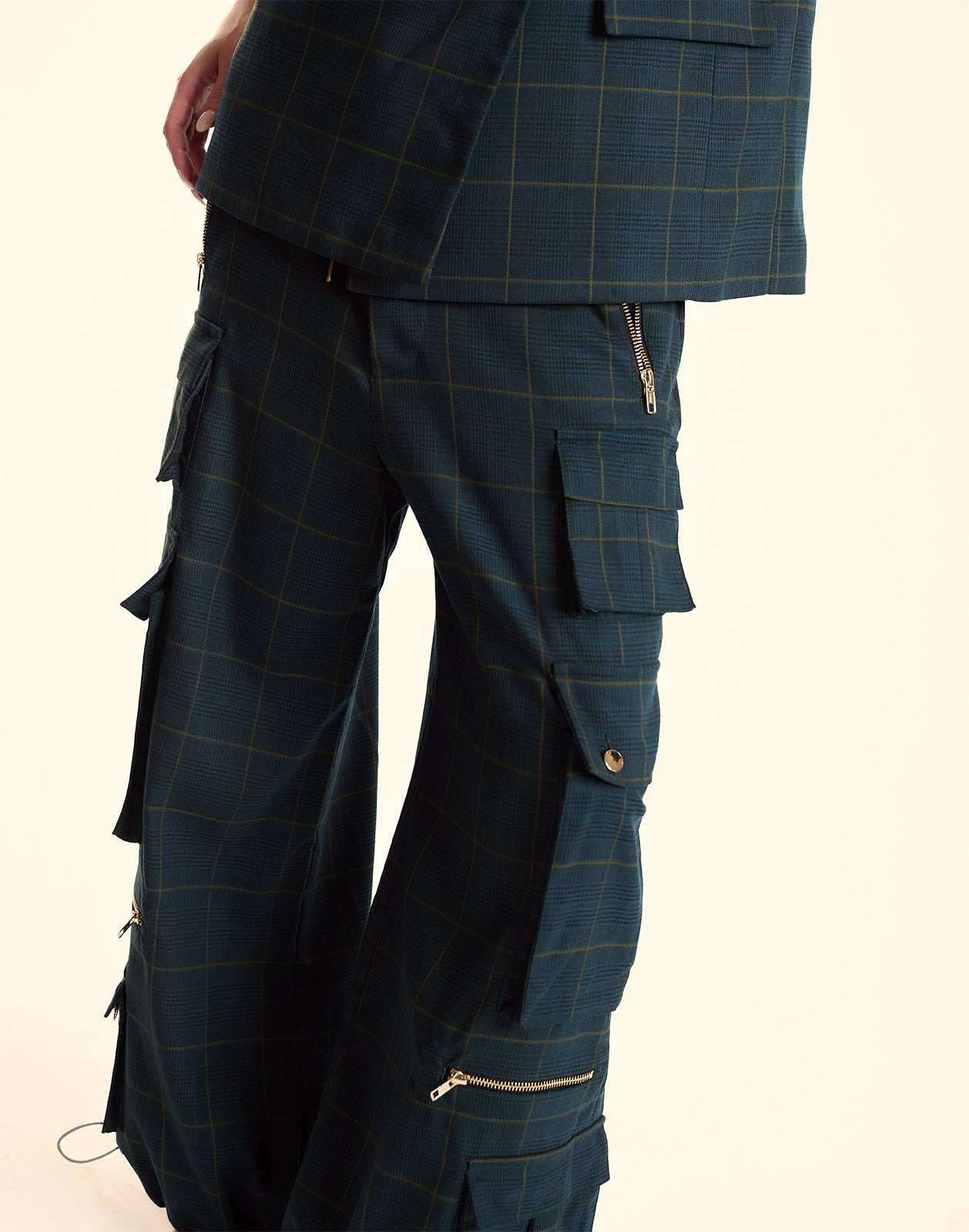 Plaid Cargo Pants - 6