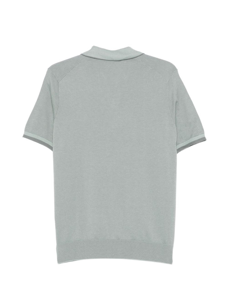 CORNELIANI textured-knit V-neck T-shirt outlook