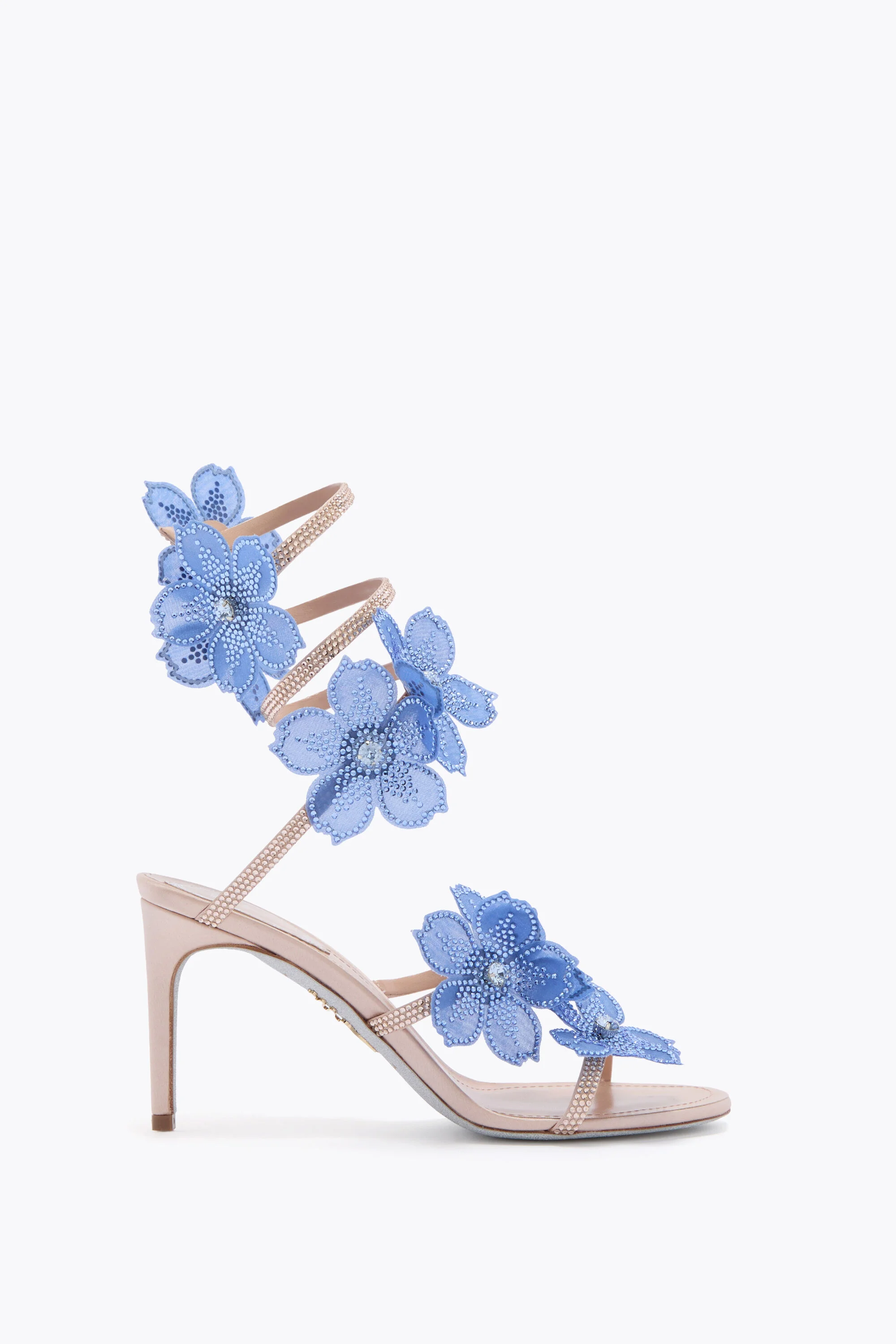 PEACH FLOWER BLUSH PINK AND BLUE SANDAL 80 - 1