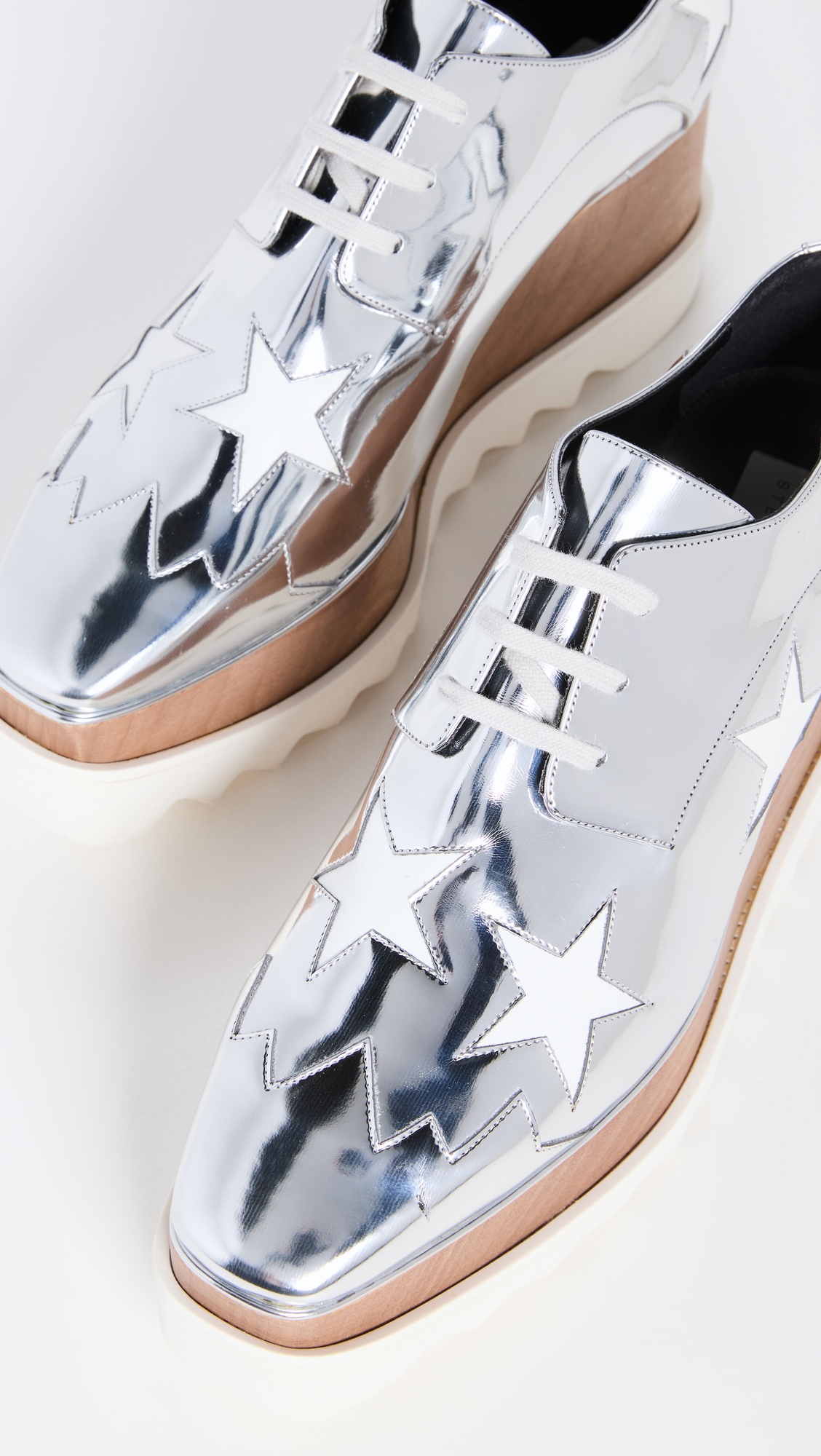 Elyse Stars Mirror Lace Up Platforms - 5
