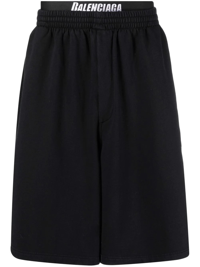 logo-embroidered track shorts 1
