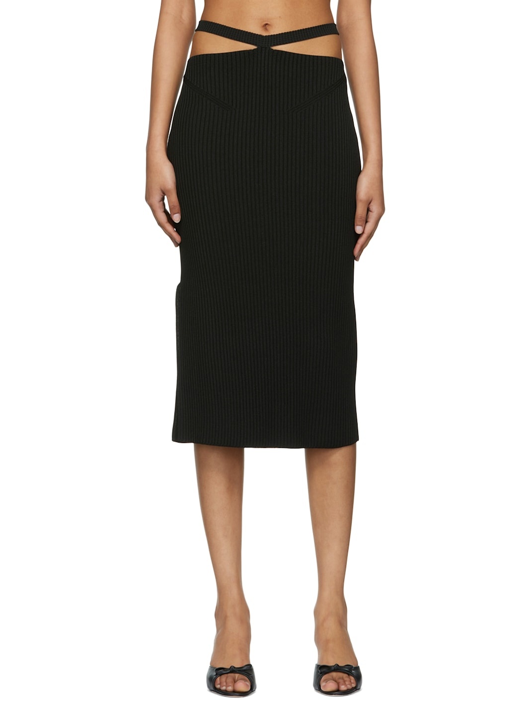 Black Alizee Midi Skirt - 1