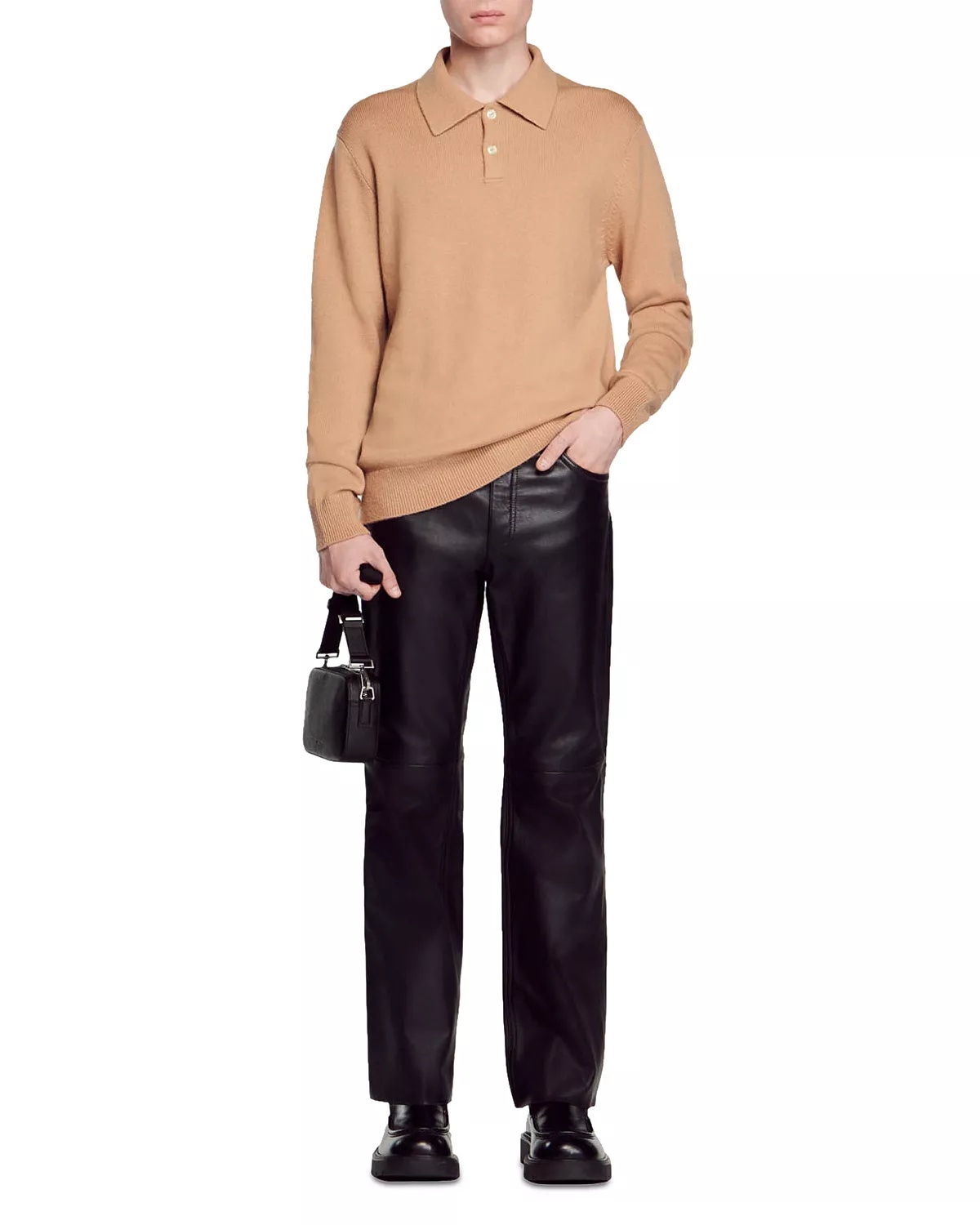 Men's Small Saffiano Leather Bag - 2