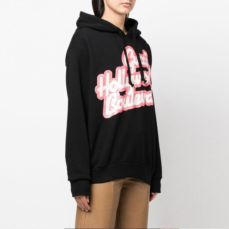 (WMNS) Gucci Hollywood Boulevard Sequinned Hooded Sweatshirt 'Black' 615061-XJEF8-1043 - 4