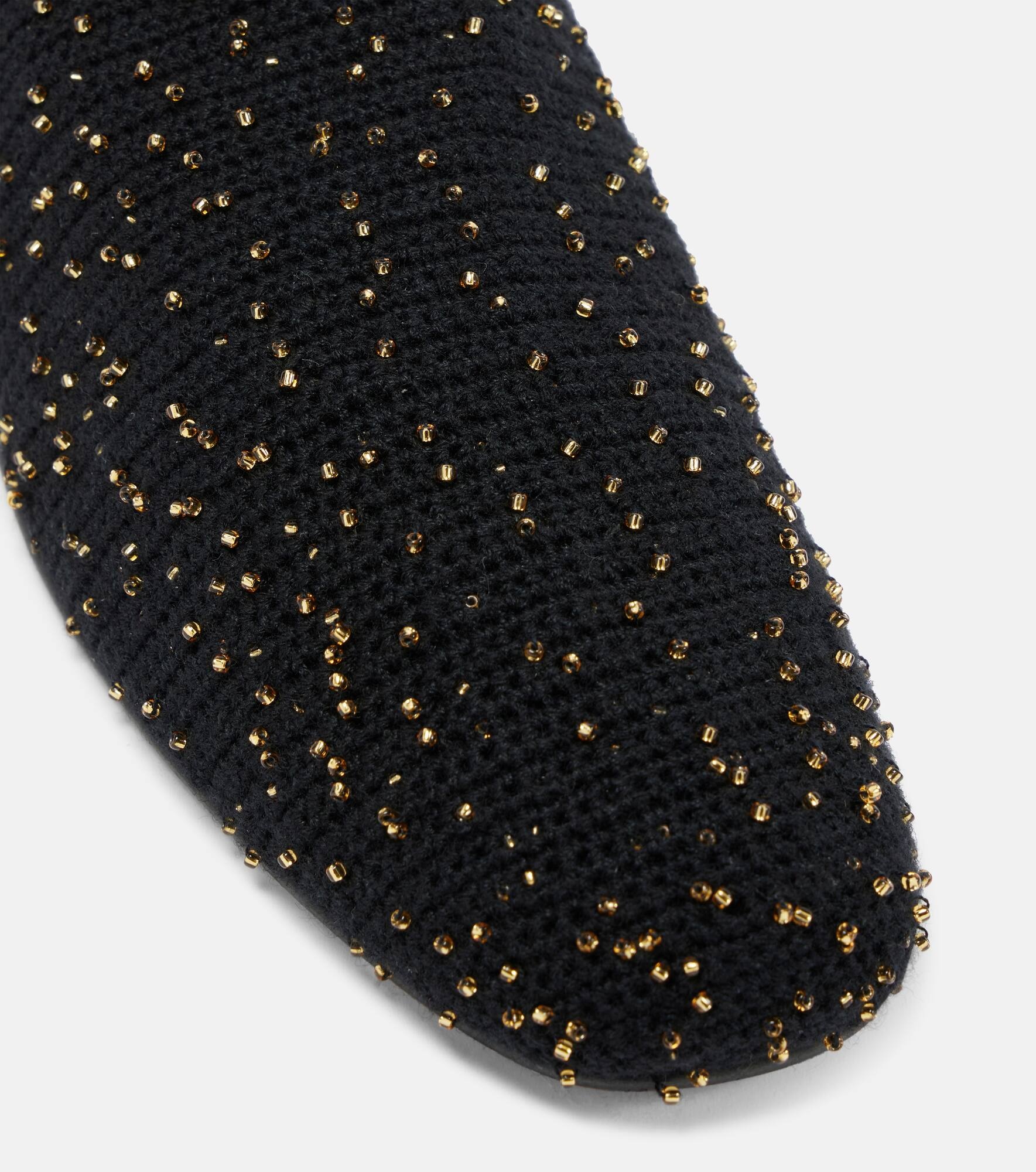 Aris embellished knitted ballet flats - 5