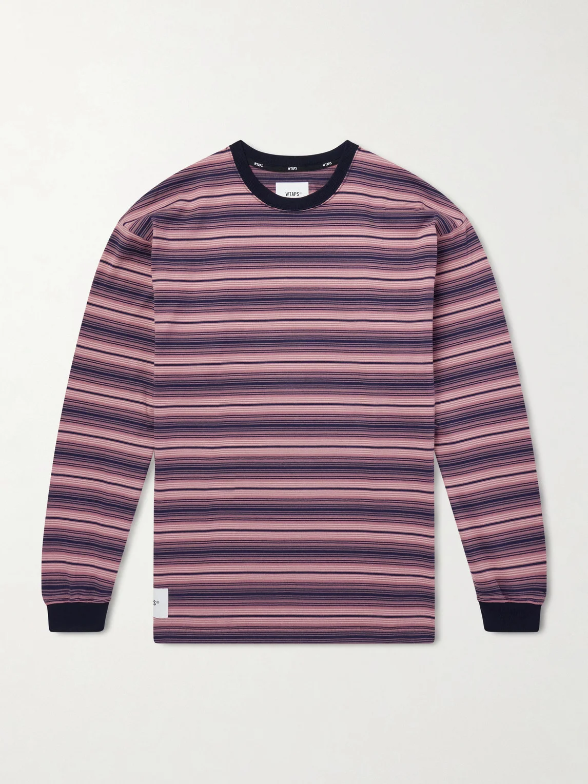 Logo-Appliquéd Striped Cotton-Jersey T-Shirt - 1
