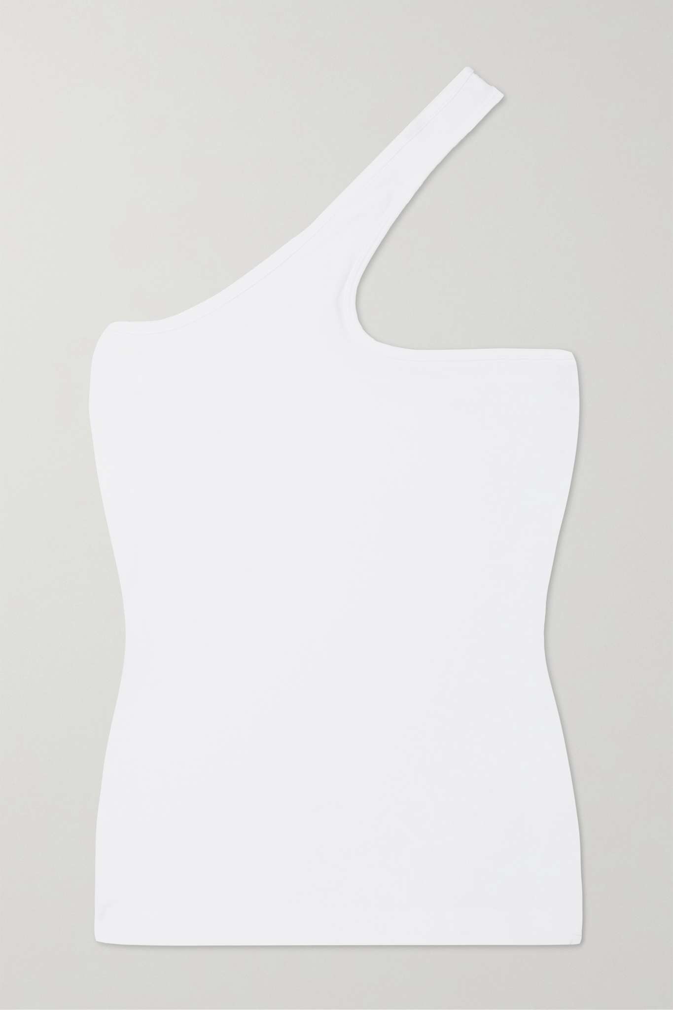 One-shoulder stretch-jersey tank - 1