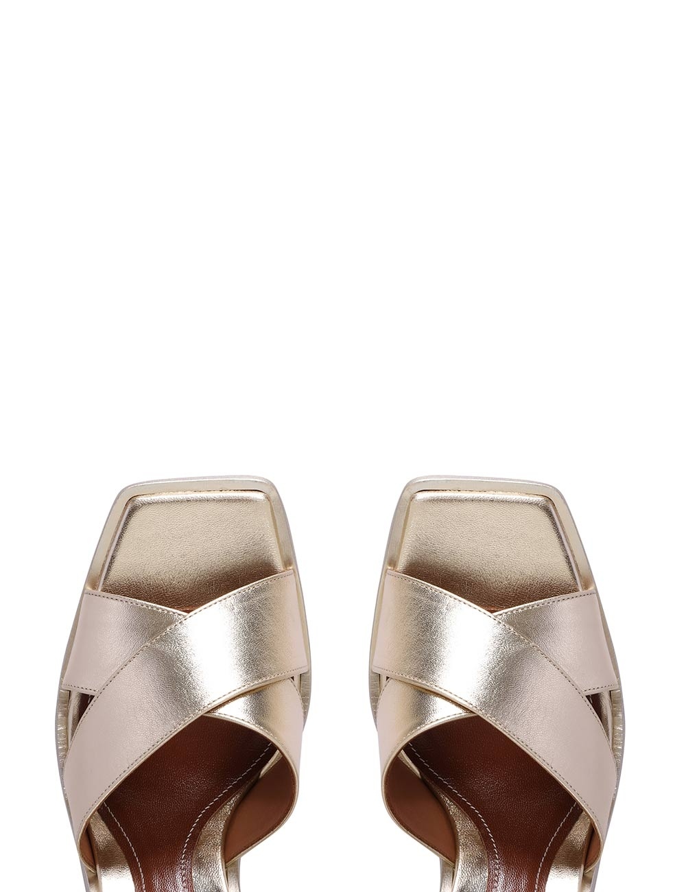 METALLIC PLATFORM SANDAL - 8