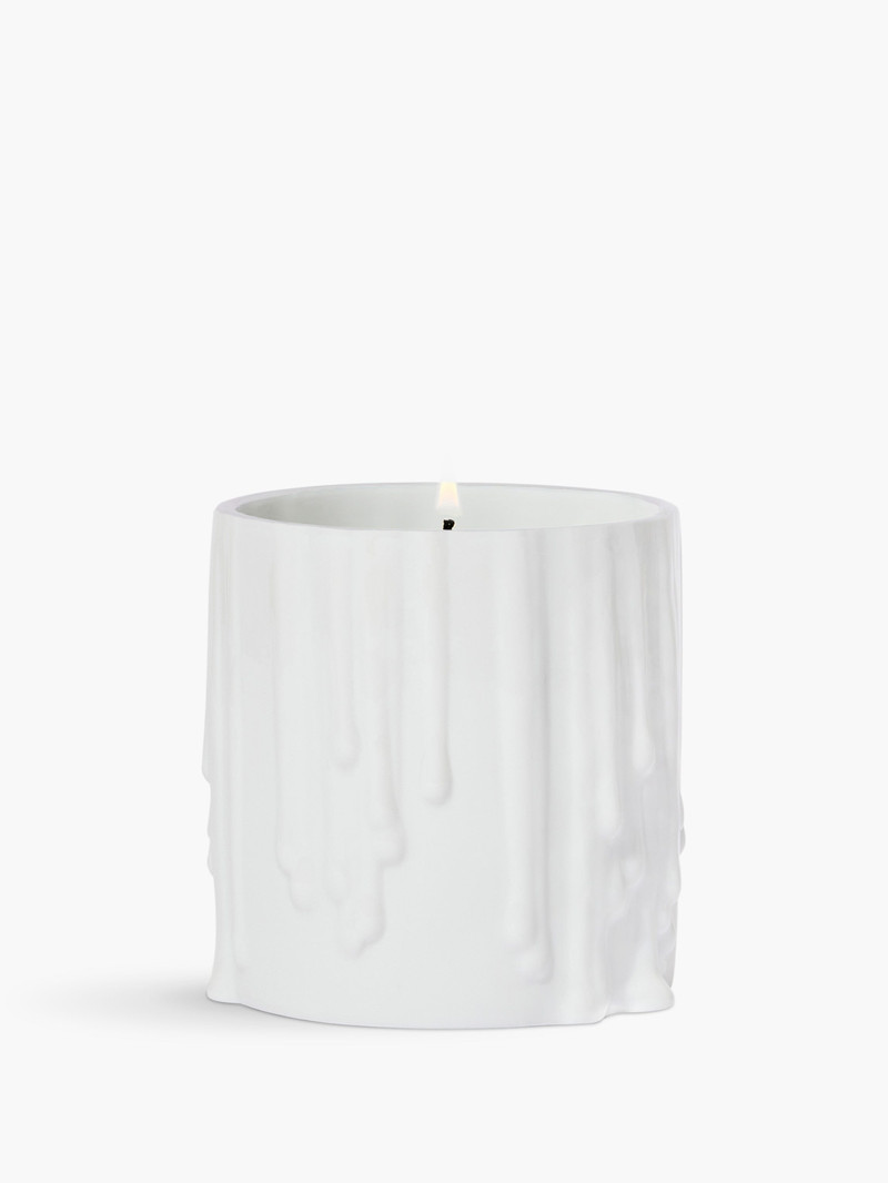 White Melted Wax Candle Holder - For classic candles 1
